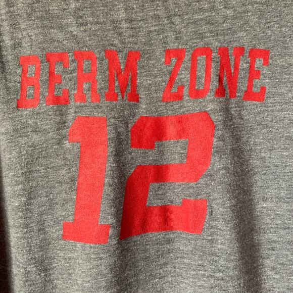 Adidas Heathered Gray Red Nebraska Cornhusker BERM ZONE Baseball Raglan Shirt L - Picture 9 of 10